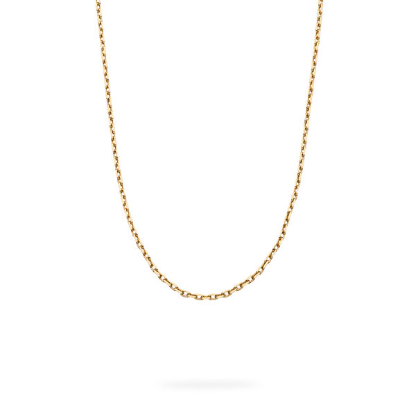 Yellow Gold Diamond Cut Chain Necklace